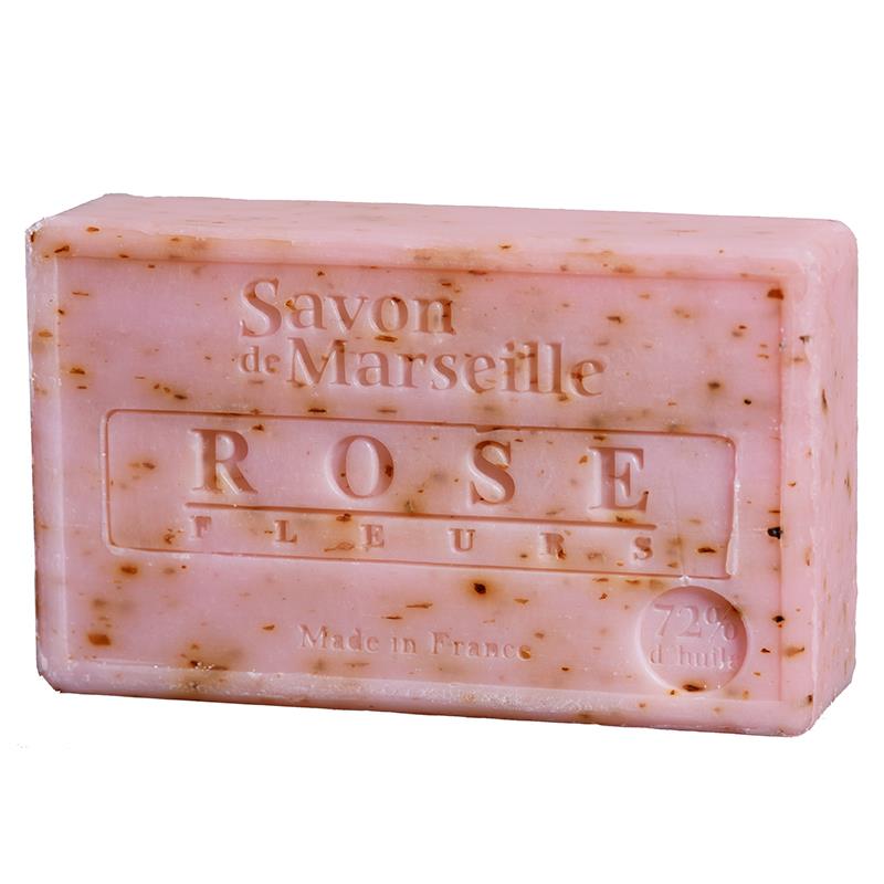 Savon de Marseille naturel aux pétales de rose