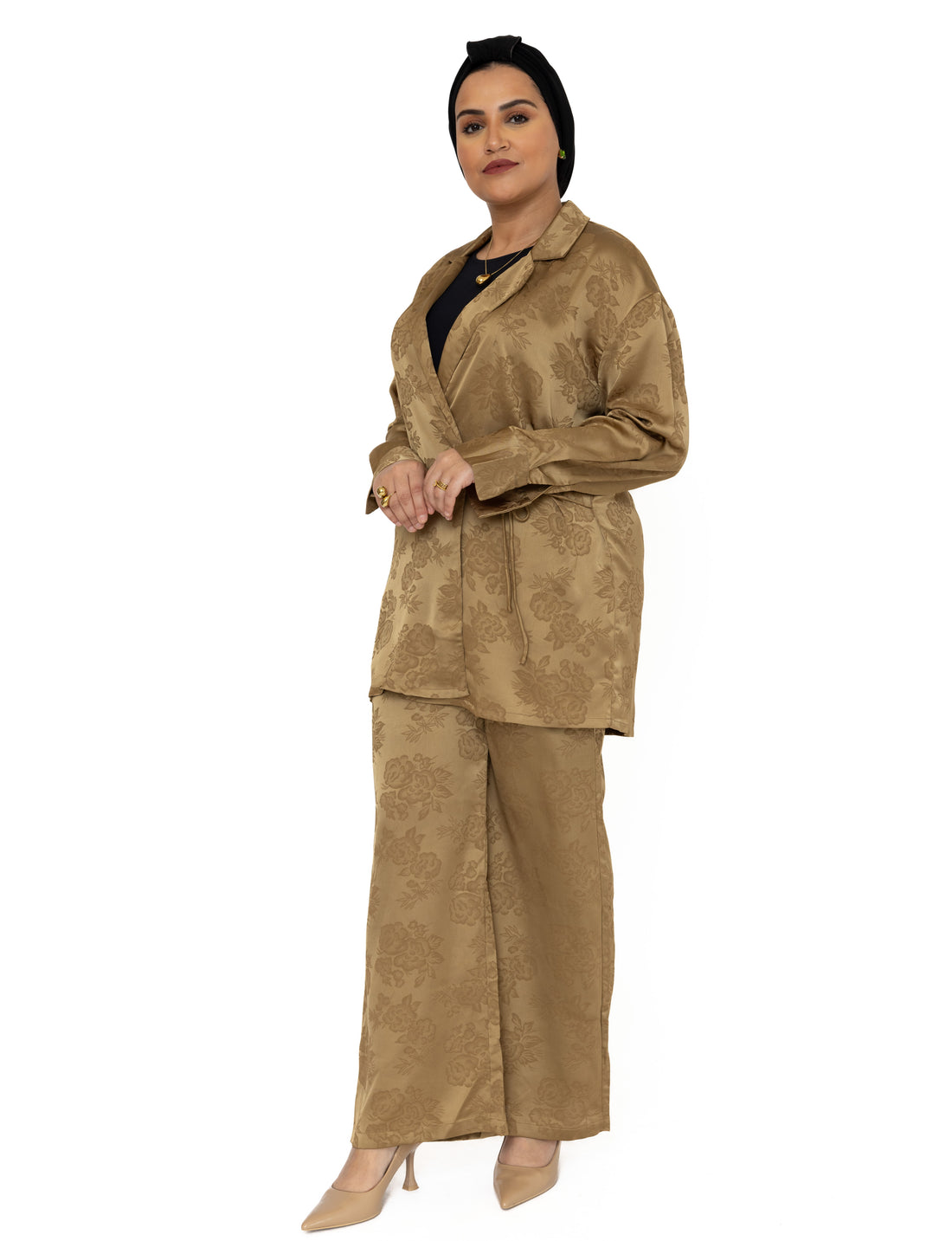 Dalia twinset dames – tweedelige set in zwart, marineblauw of groenbruin – foto 32