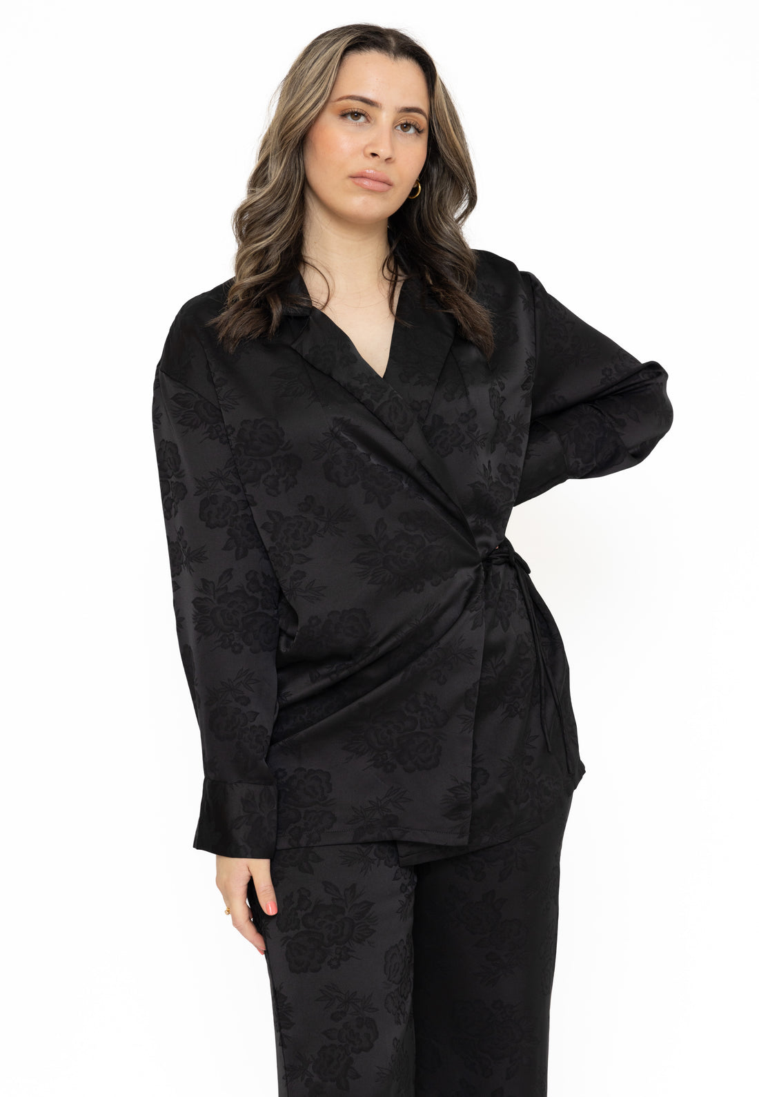 Dalia twinset dames – tweedelige set in zwart, marineblauw of groenbruin – foto 10