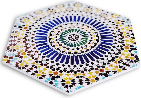 Dalles décoratives en plastique aspect mosaïque Taza