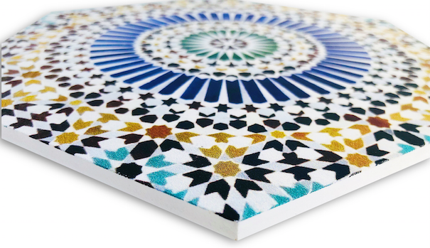 Dalles décoratives en plastique aspect mosaïque Taza