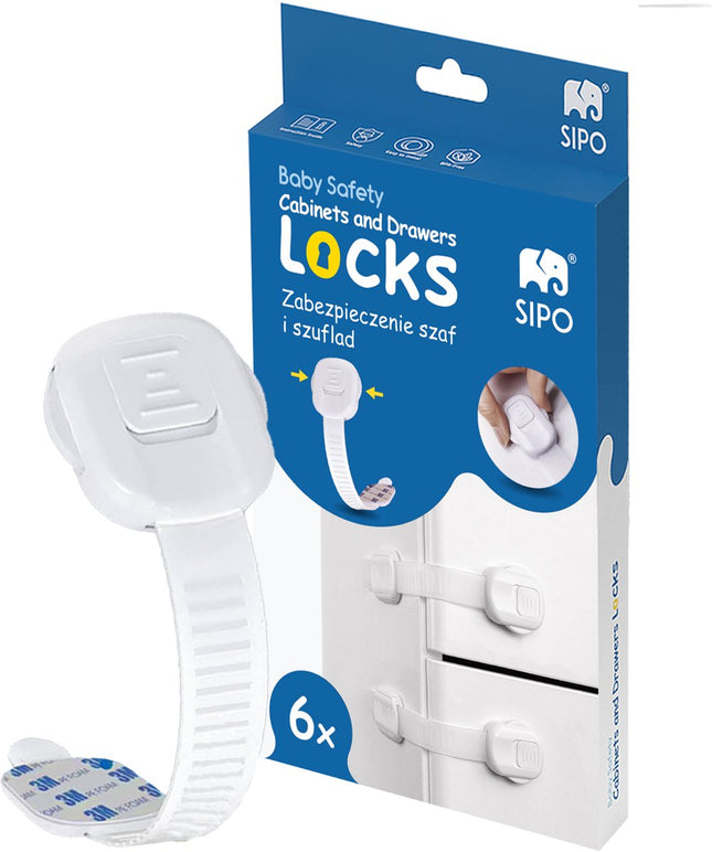 SIPO SBS-218 Adjustable Cabinet Lock – Set of 6