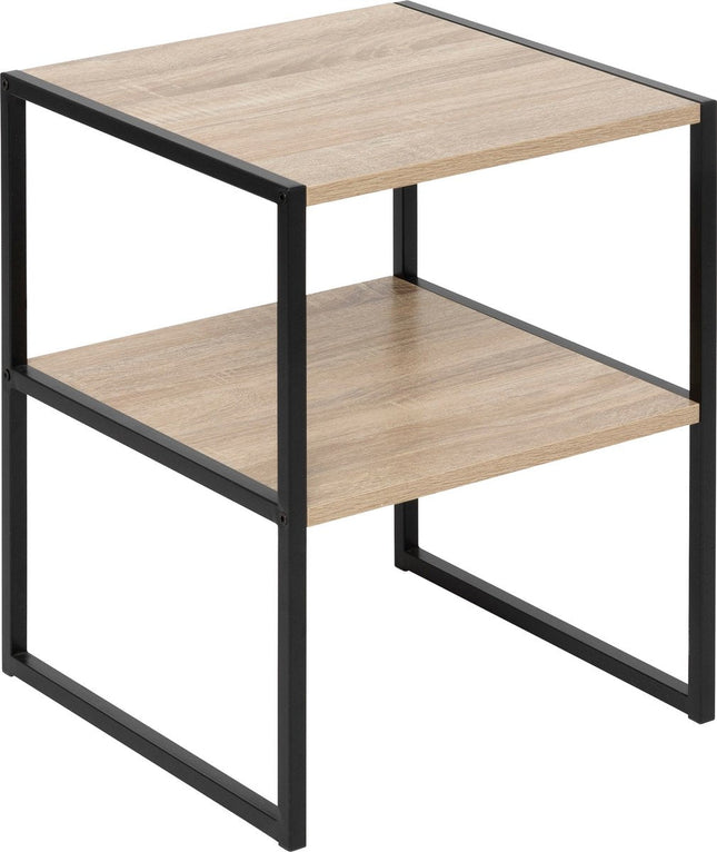 5Five Aliaj Nachttisch mit 2 Ablagen - Beistelltisch - 40 x 40 x 50 cm - Beige