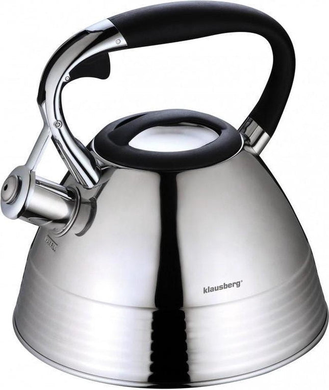 Klausberg 7397 fluitketel RVS 3 liter – voor alle warmtebronnen