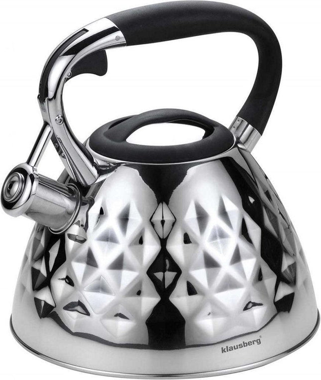 Klausberg 7413 - Bouilloire sifflante - Diamond argent - 3 litres