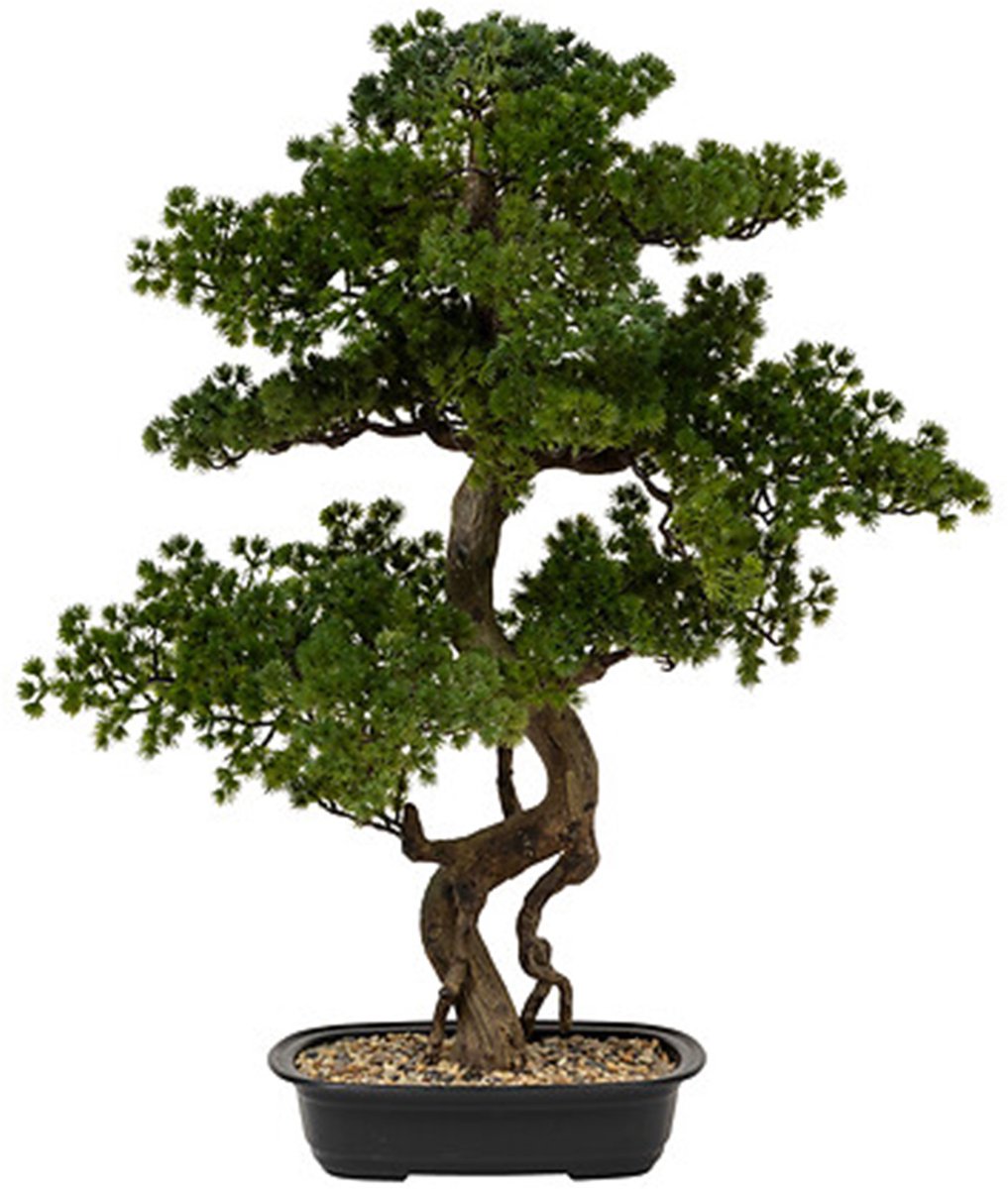 Atmosphera bonsai tree - in ceramic pot - 86 cm - artificial plant - green - fake plants - ornamental plants - Japanese style