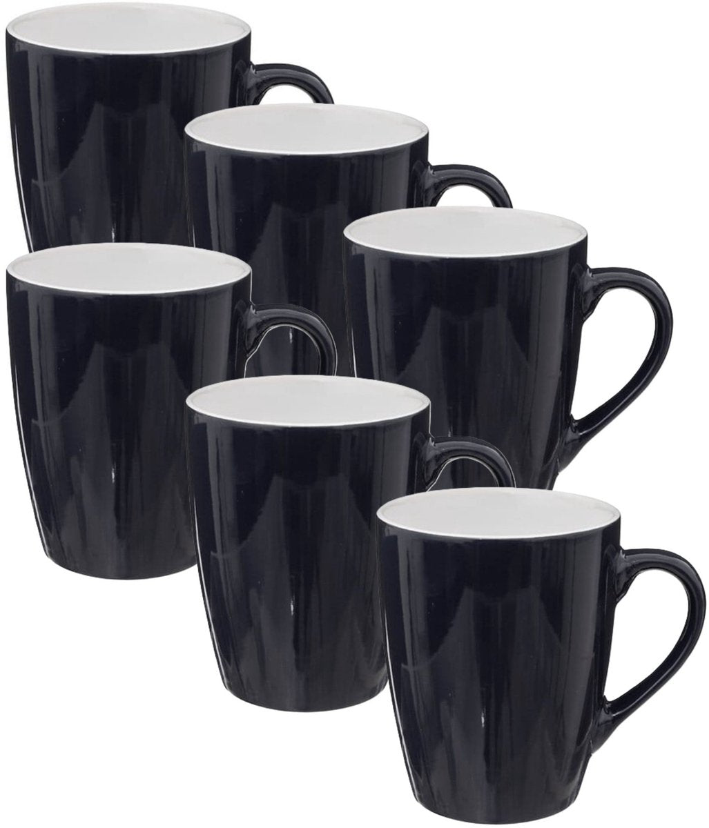 5Five Colorama Coffee Mugs - 6 pieces - Ceramic - blue - 380 ml - 9 x 11 cm