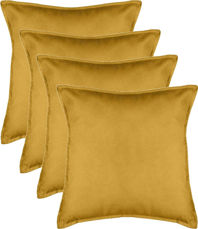 Atmosphera Bank / sierkussens Sophia - 4x stuks - 55 x 55 cm - polyester met rits