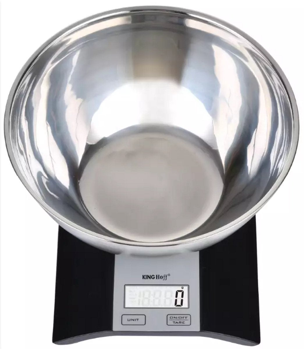 Kinghoff KH1828 digitale keukenweegschaal met kom – 2 liter, tot 5 kg