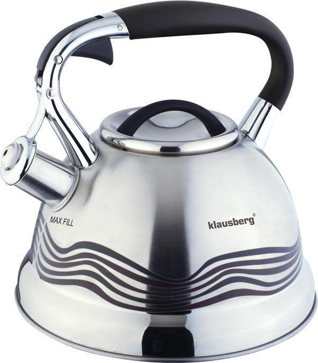 Bouilloire sifflante Klausberg KB-7048 - 2,7 L - acier inoxydable - tous feux dont induction
