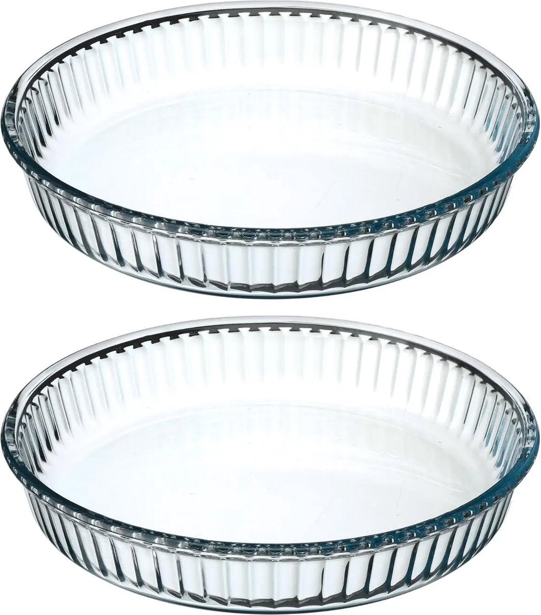 Secret de Gourmet Auflaufform rund - Glas - D26/H4.5 cm - 2er-Set