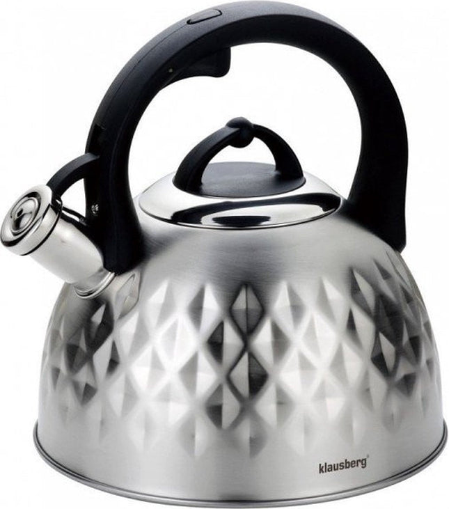Klausberg 7549 - Bouilloire sifflante traditionnelle - couleur argent - 3 litres