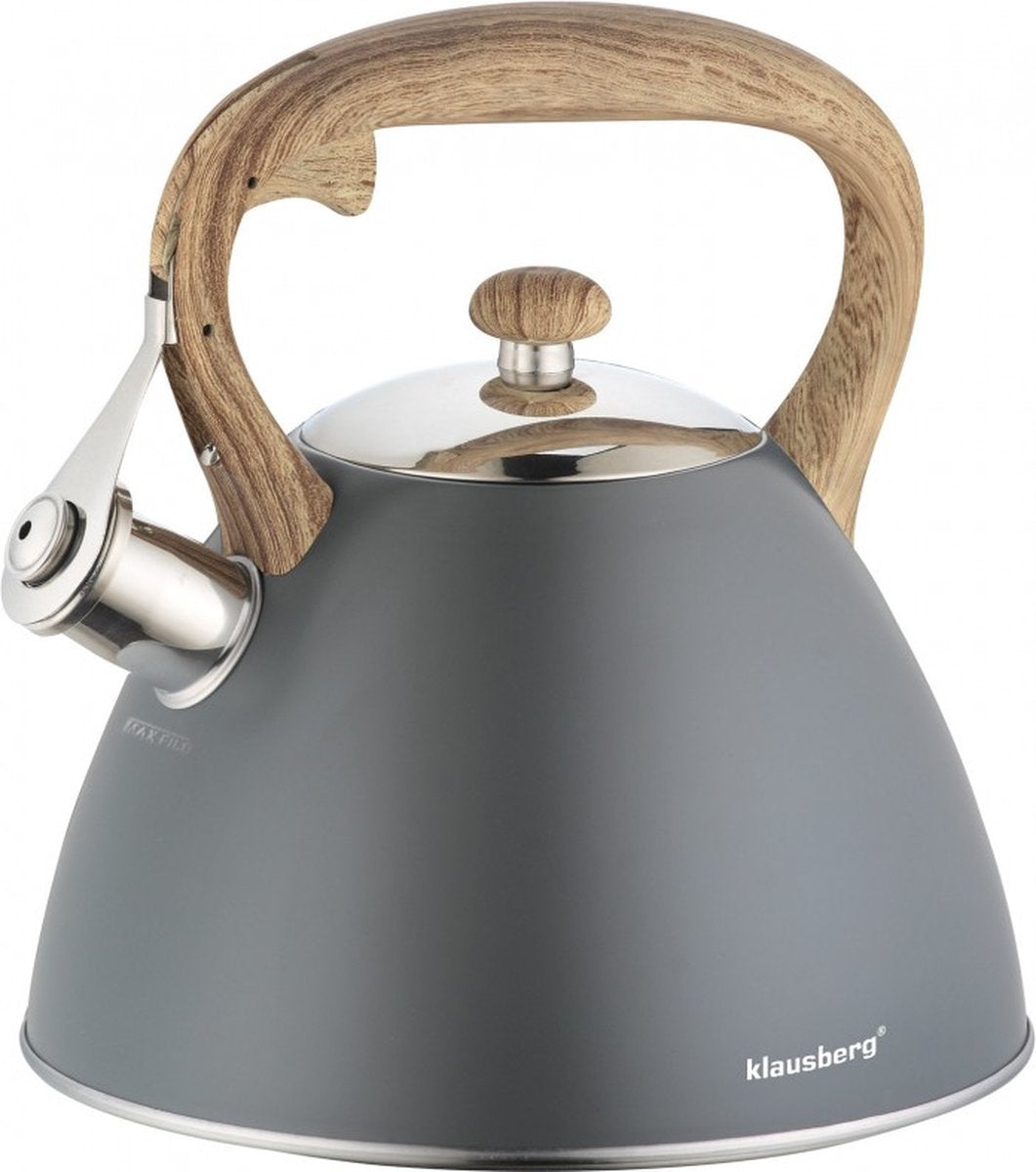 Klausberg KB-7297 whistling kettle - 3L - stainless steel - all heat sources