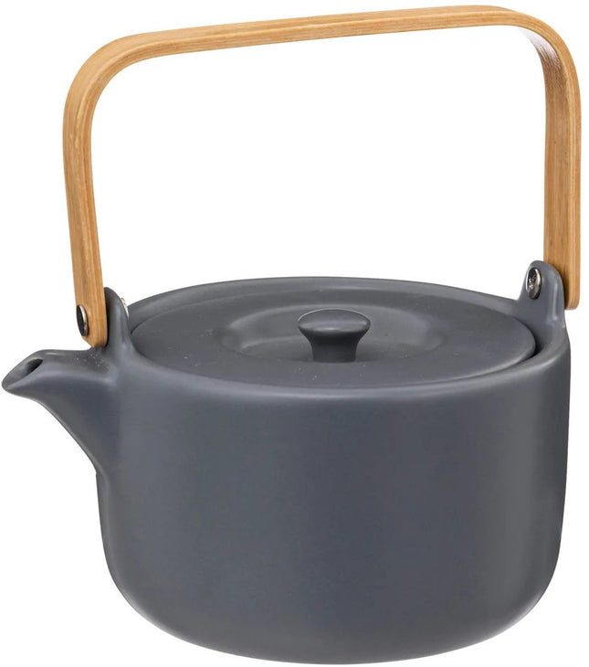 Secret de Gourmet Penang Teapot - Ceramic - with handle and strainer - blue / grey - 800 ml
