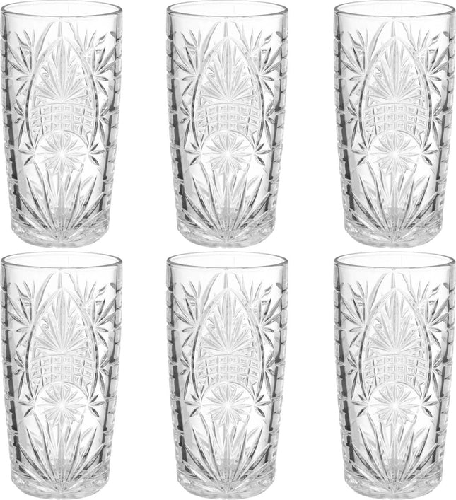 Secret de Gourmet - Set of 6x Ayla longdrink glasses - 350 ml - made of glass - Drinking glasses - Water glasses