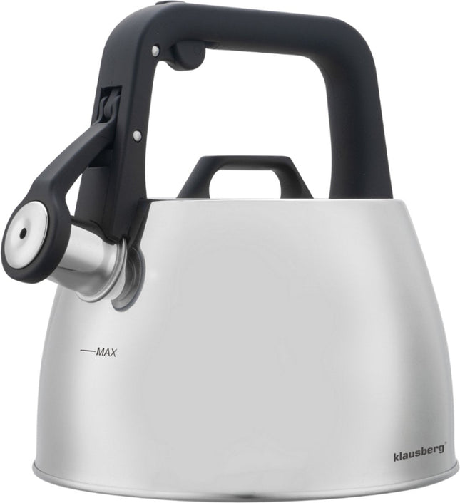 Klausberg 7914 - Whistling kettle - 2.5 litres - Stainless steel - Silver-coloured