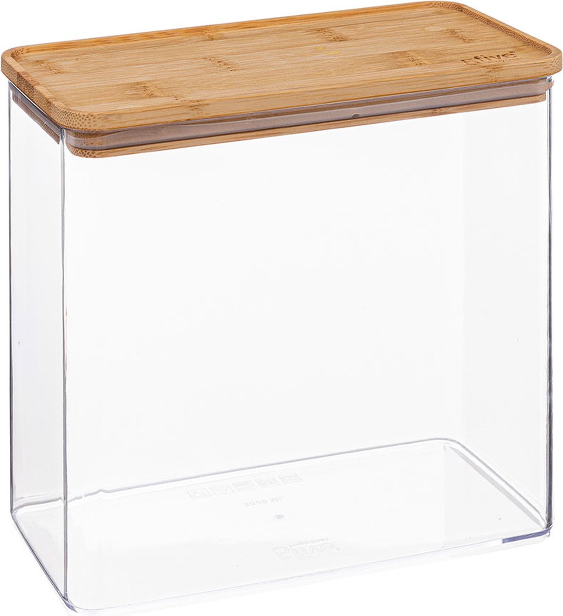 5Five - Keuken voorraadpot - Berlino - kunststof / bamboe - 1000 ml