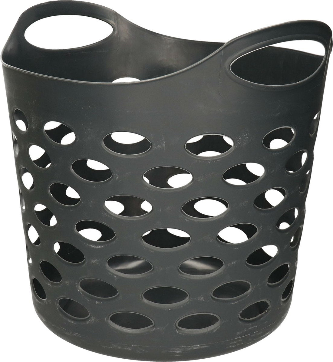 5Five Flexible laundry basket/storage basket - round - dark grey - 28 litres - D38 x H38 cm