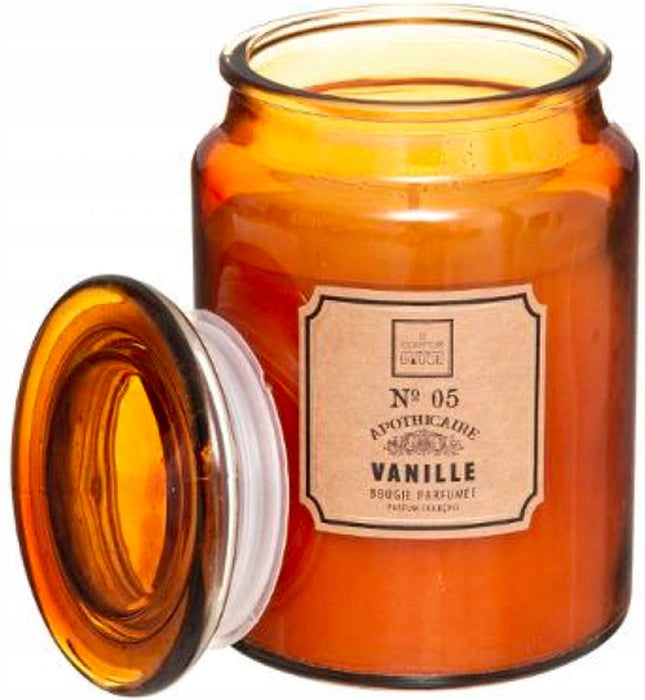 Geurkaars vanille in apothekerspot hoogte 14,5 cm 510 gram