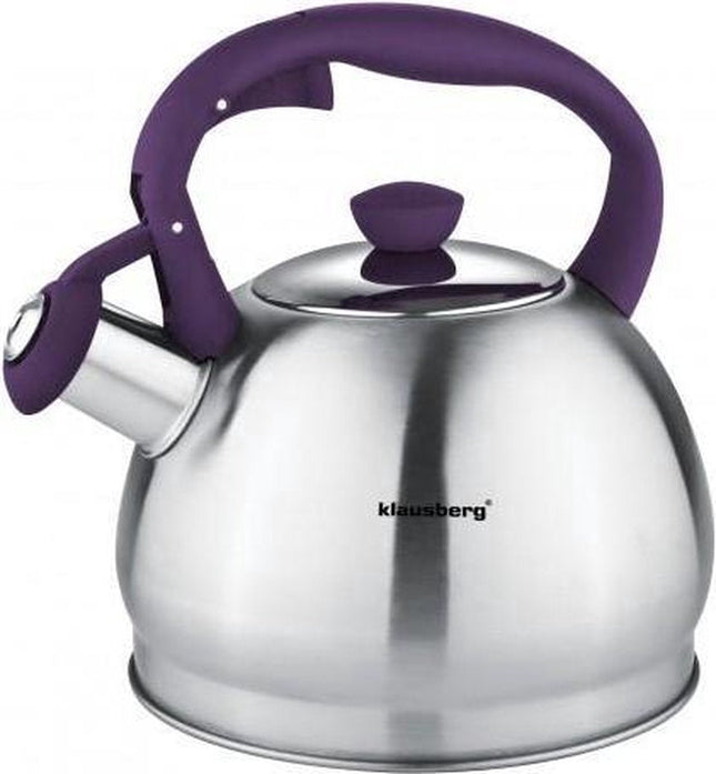 Bouilloire sifflante Klausberg KB-7043 - 1,8 L - acier inoxydable - tous feux dont induction - Violet