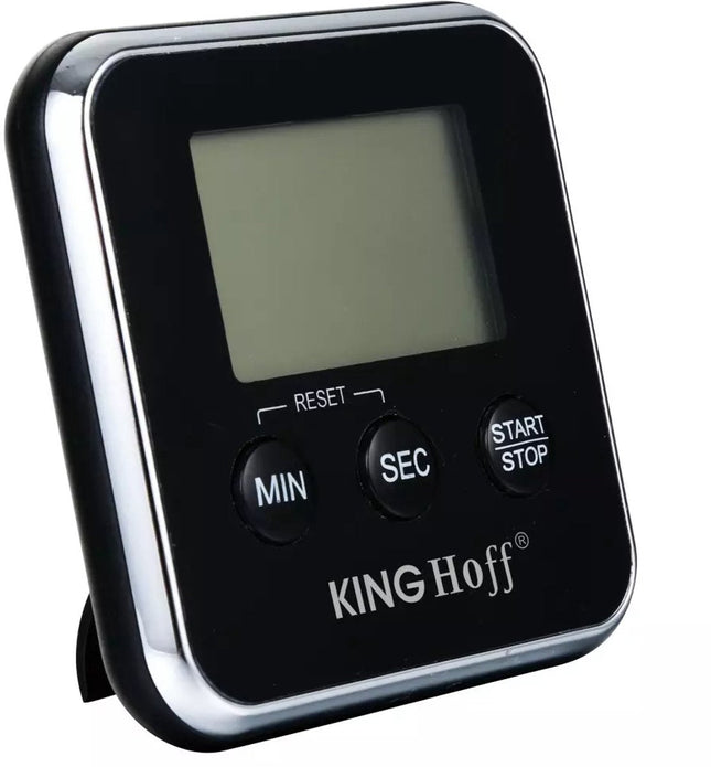 Kinghoff Kitchen Timer - Up to 99 Minutes and 59 Seconds - With Magnet and Stand - Cooking Timer - Kitchen Alarm
