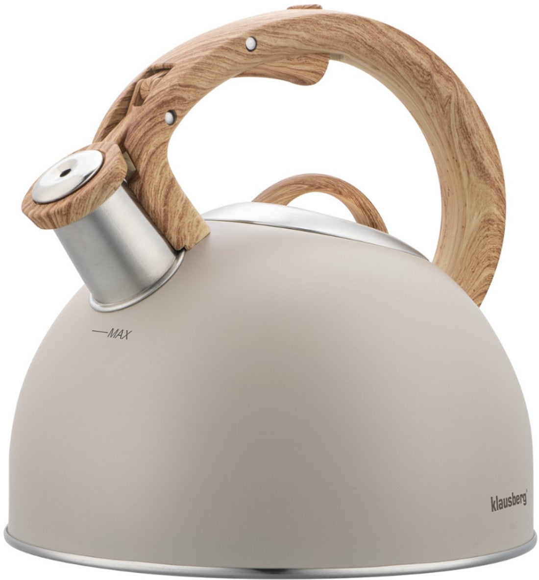 Klausberg 7913 - Bouilloire sifflante - 2,5 litres - Inox - Beige