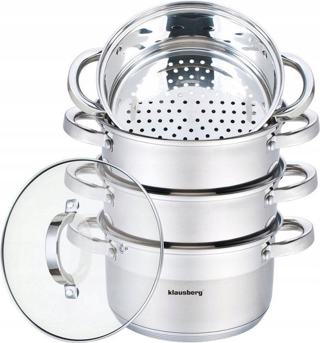 Top Choice - Dampfgarer - 5-teilig - 22 cm - Edelstahl - alle Herdarten