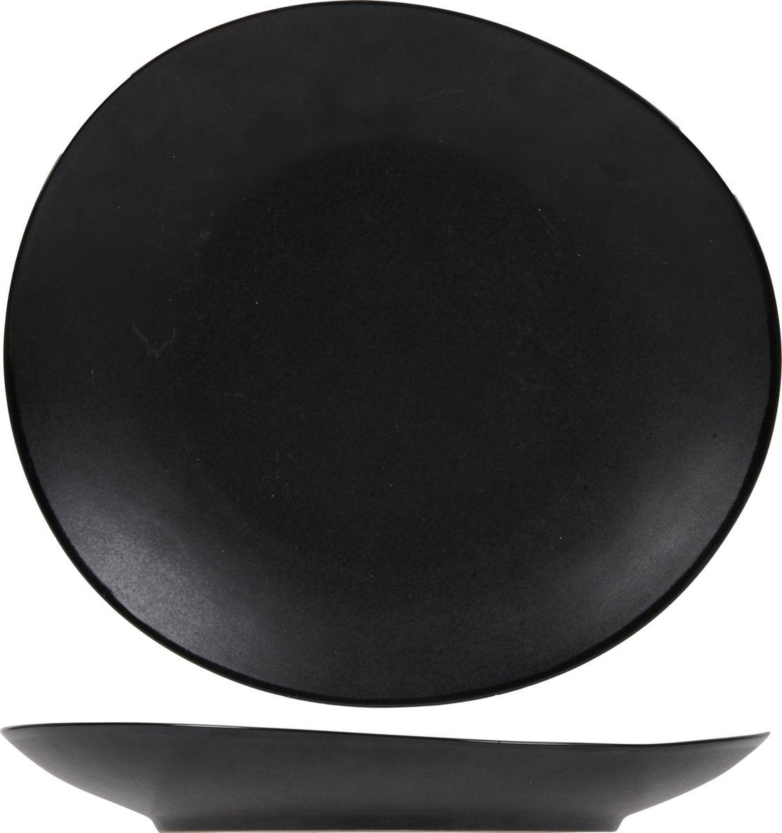 Assiette à dessert Cosy & Trendy Vongola - 22,2 cm x 20,3 cm - Noir - Lot de 6