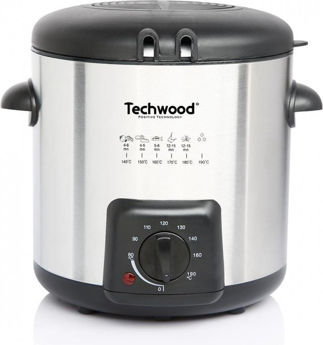 TECHWOOD MINI FRITUUR- EN FONDUEPAN 2-IN-1 RVS