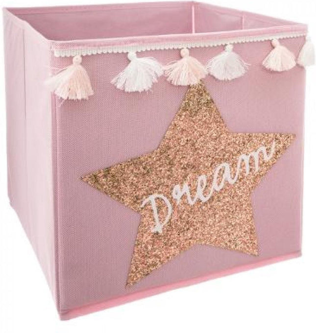 Opbergdoos Vierkant - Dream, Roze - (29 x 29 x 29 cm)