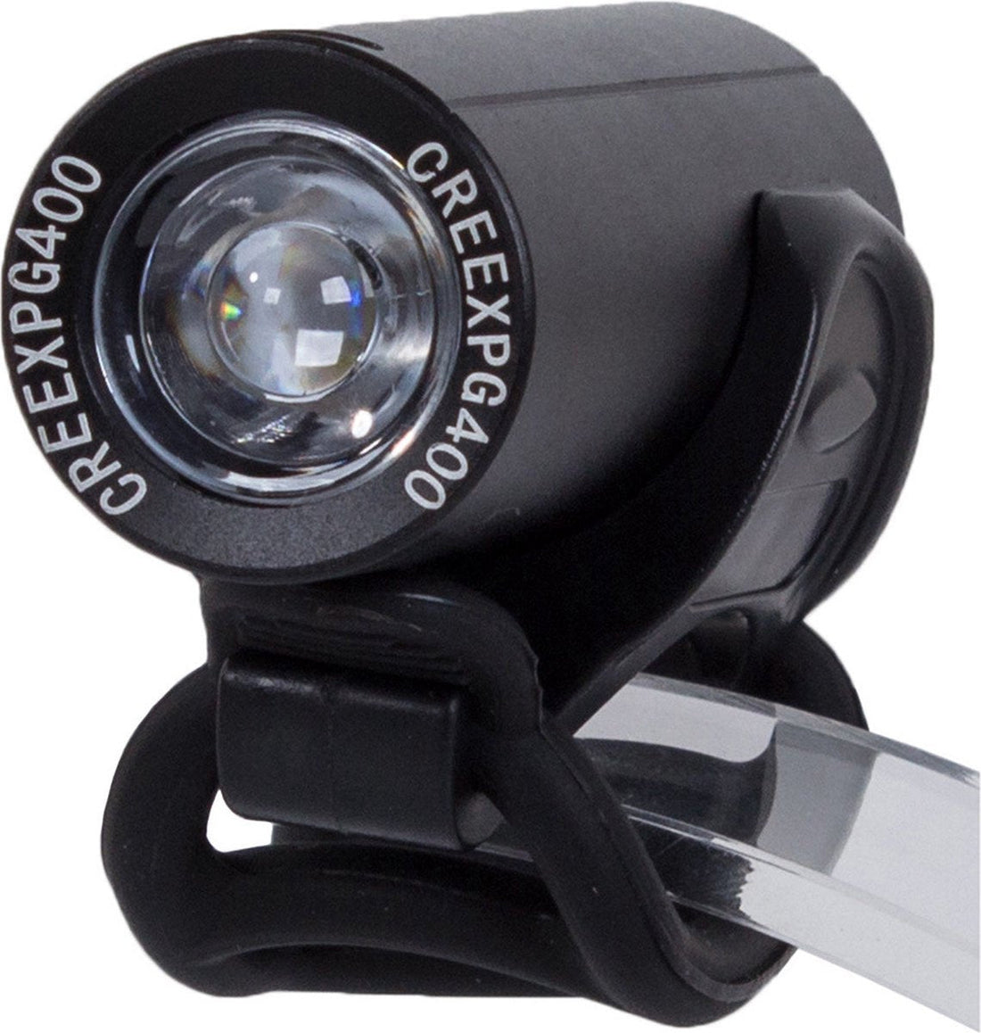 Éclairage vélo LED BF-902 VERK GROUP - Feu avant - 350 Lumens - Rechargeable USB - 4 modes d'éclairage - Étanche IPX6 - Noir - Sangle de fixation en silicone - Accessoire vélo