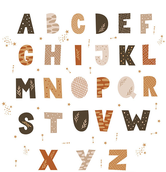 SIPO Alphabet Wall Stickers – 4-piece Set – 70 x 73 cm
