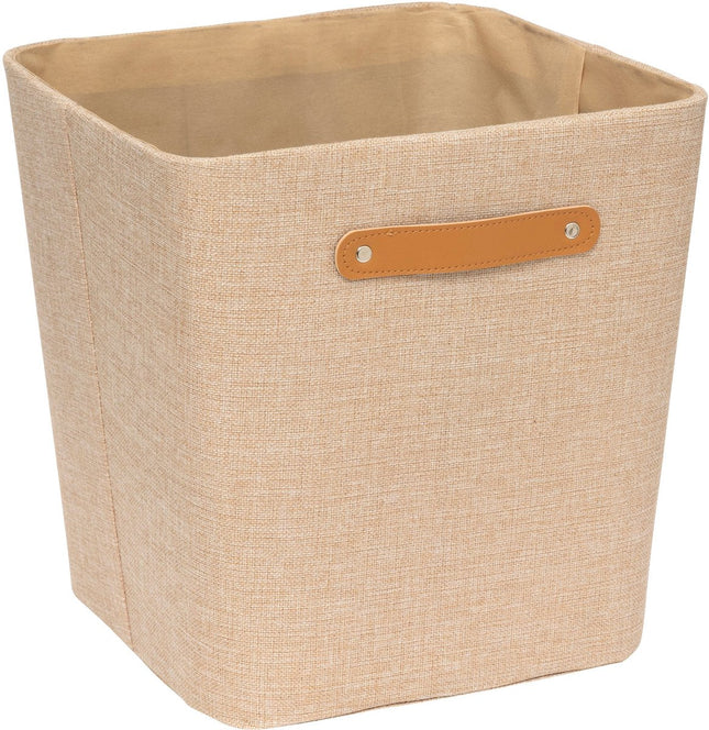 5Five Roundy opbergmand beige – linnenlook, polyester, 31 x 31 x 31 cm