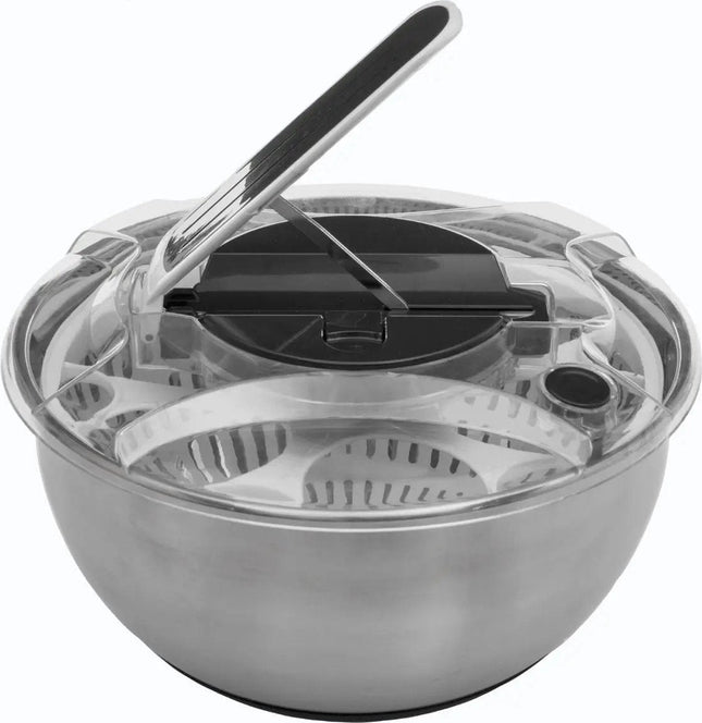 5Five sladroger RVS 3,5 liter – slacentrifuge en salade spinner