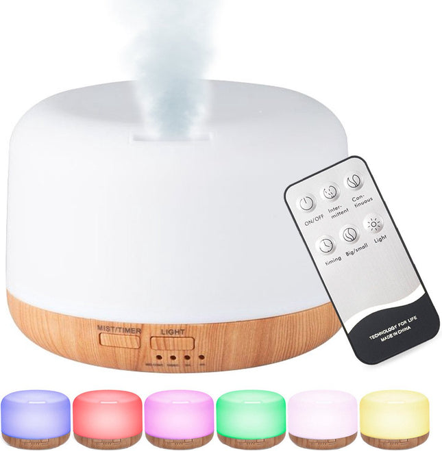 Luchtbevochtiger diffuser met RGB-licht en afstandsbediening – 300 ml