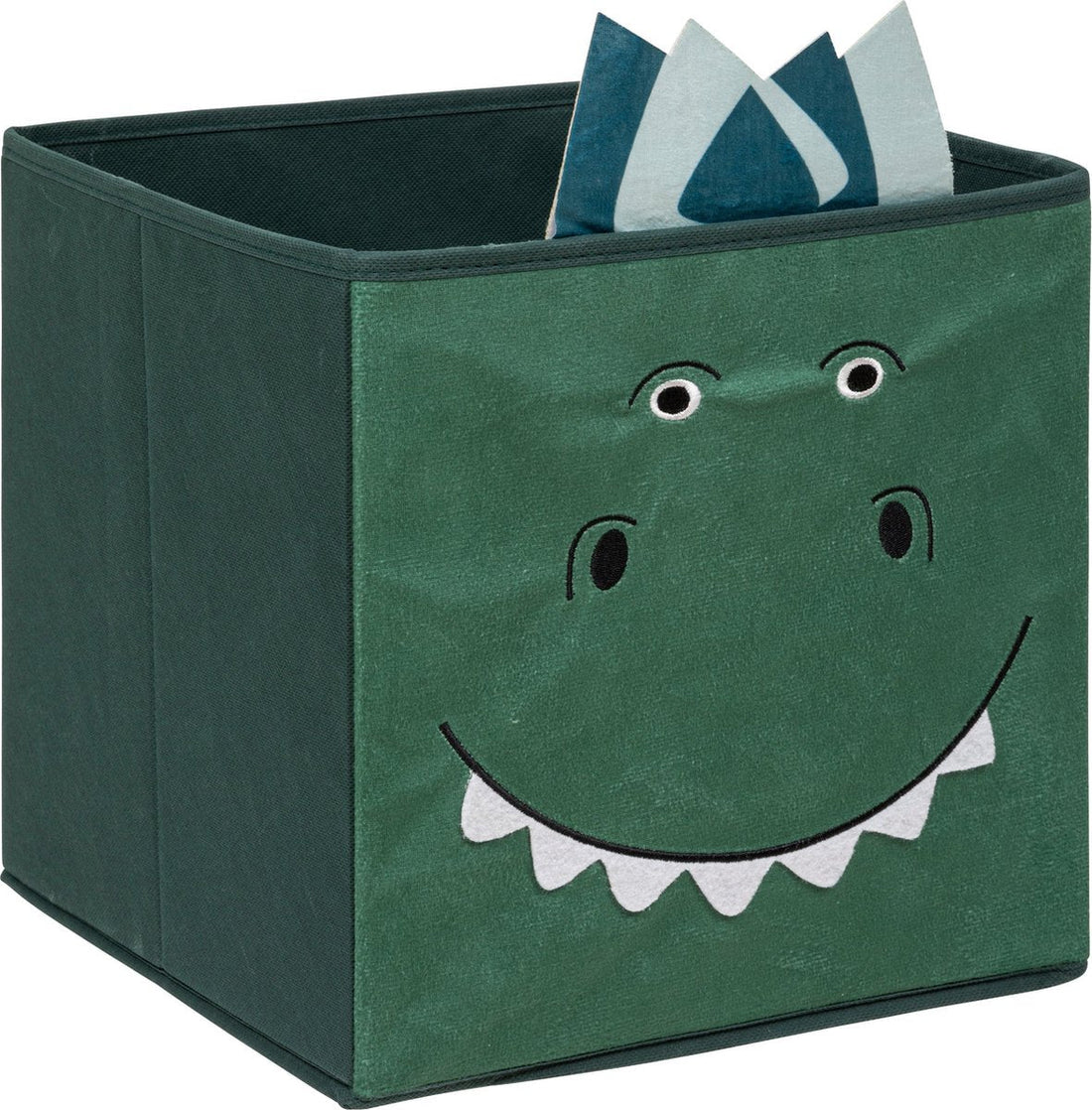 Atmosphera Kids opbergdoos dino – vierkante opberger voor de vakkenkast, 29 cm
