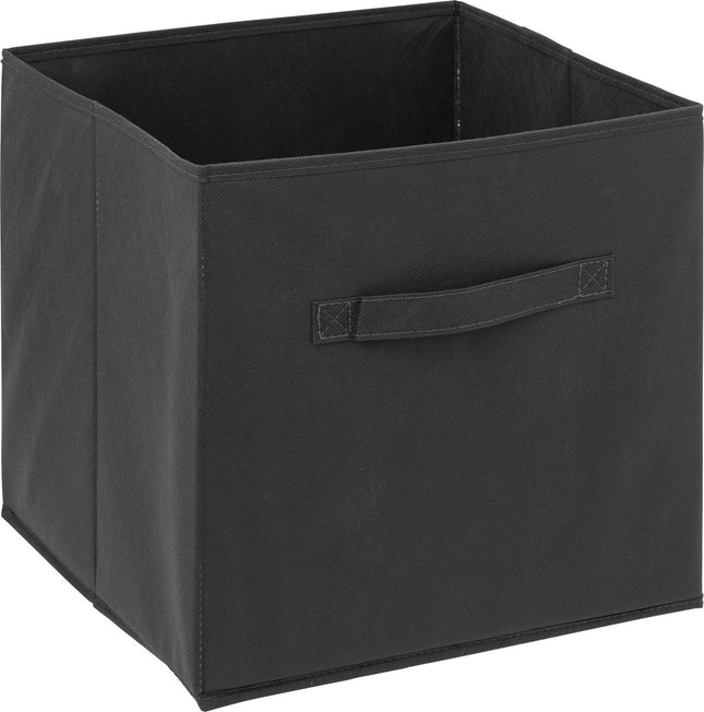5Five Storage basket / cupboard basket - Dark grey - 31 x 31 x 31 cm - 29 litres - Cube storage baskets - Fabric with reinforced bottom - Foldable