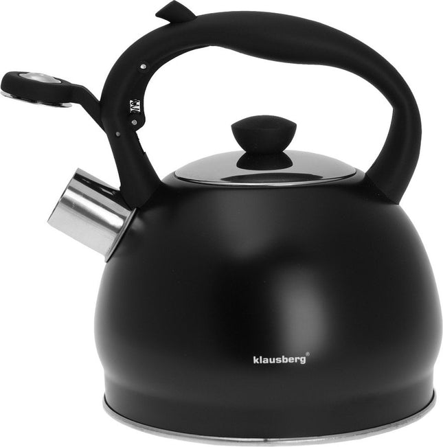 Klausberg 7428 - Bouilloire siffleuse - Acier inoxydable - 2 litres - noir