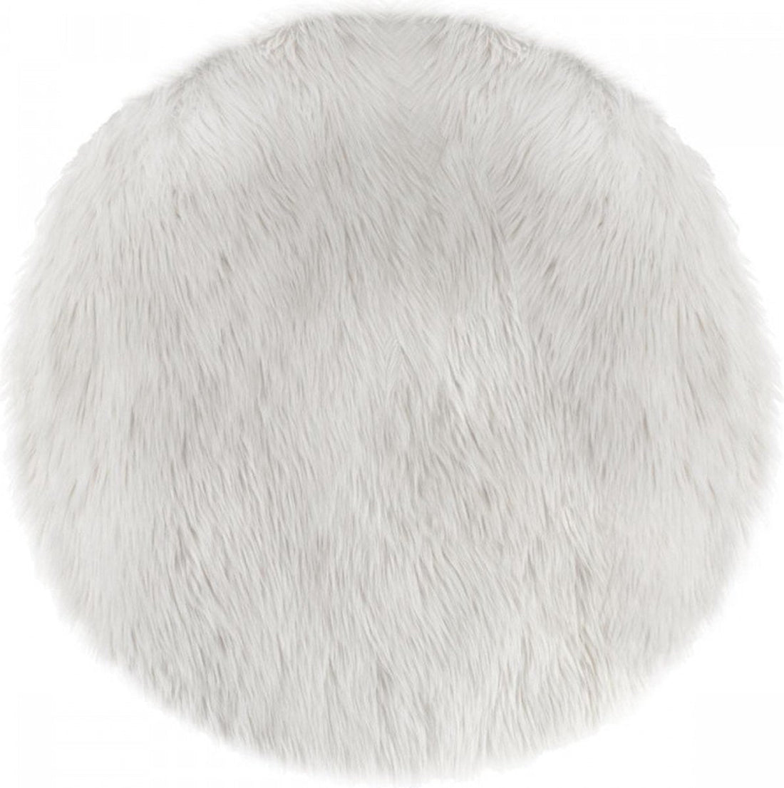 Atmosphera Kids faux fur rug - Ø90 cm - White