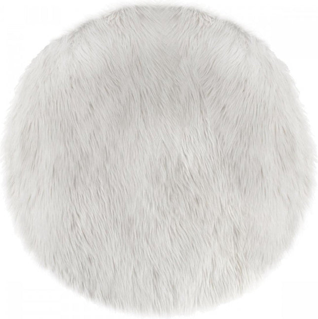 Atmosphera Kids faux fur rug - Ø90 cm - White