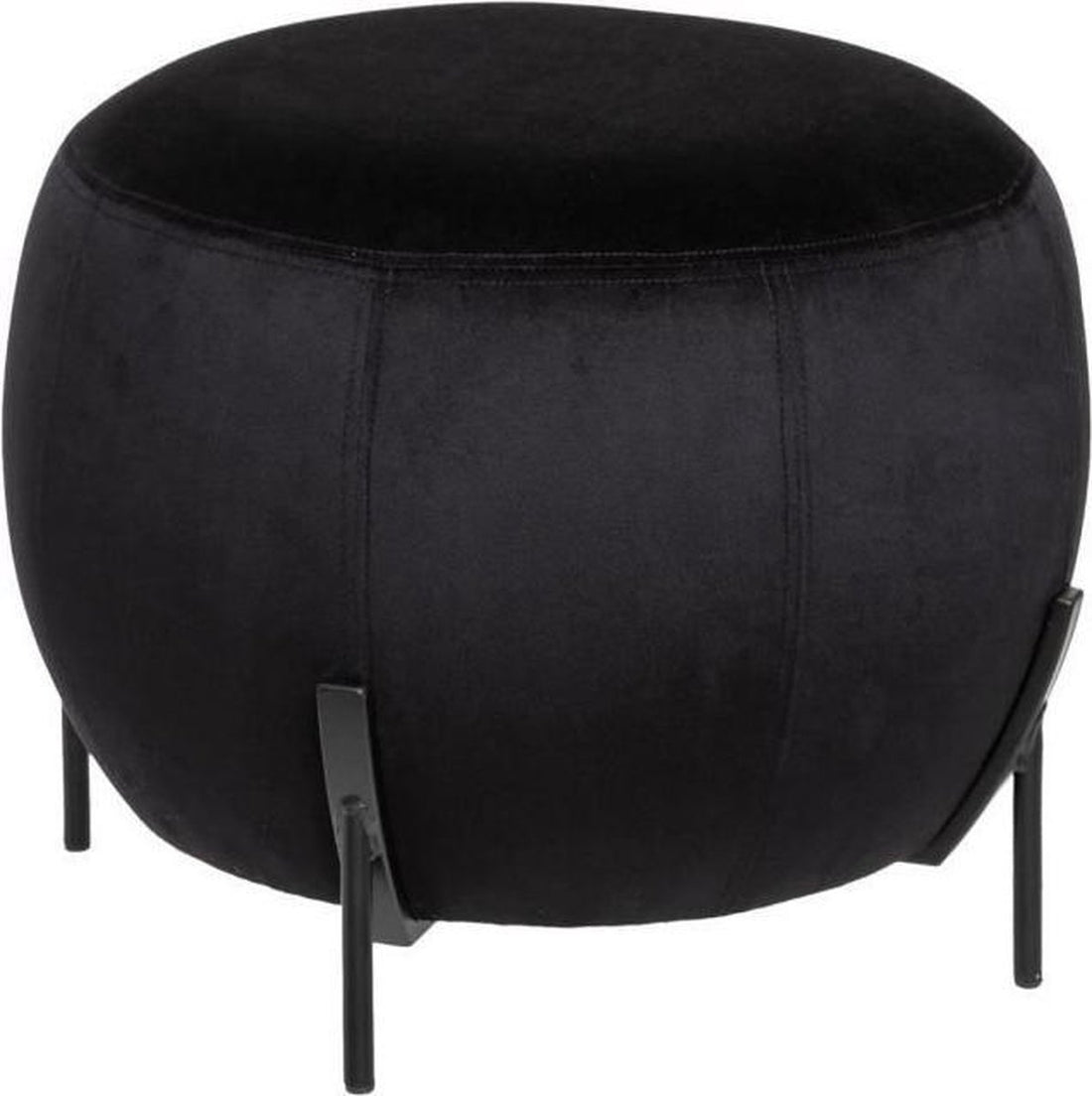 Hocker Samt schwarz