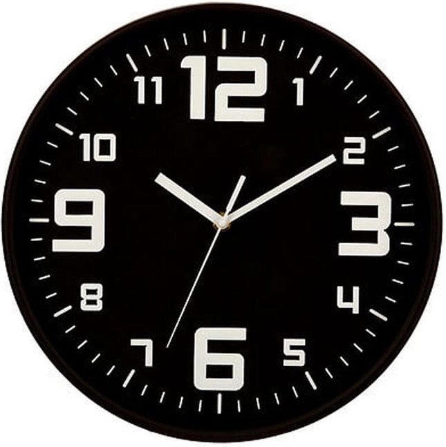Atmosphera Elian moderne wandklok – zwart en wit, Ø 30 cm