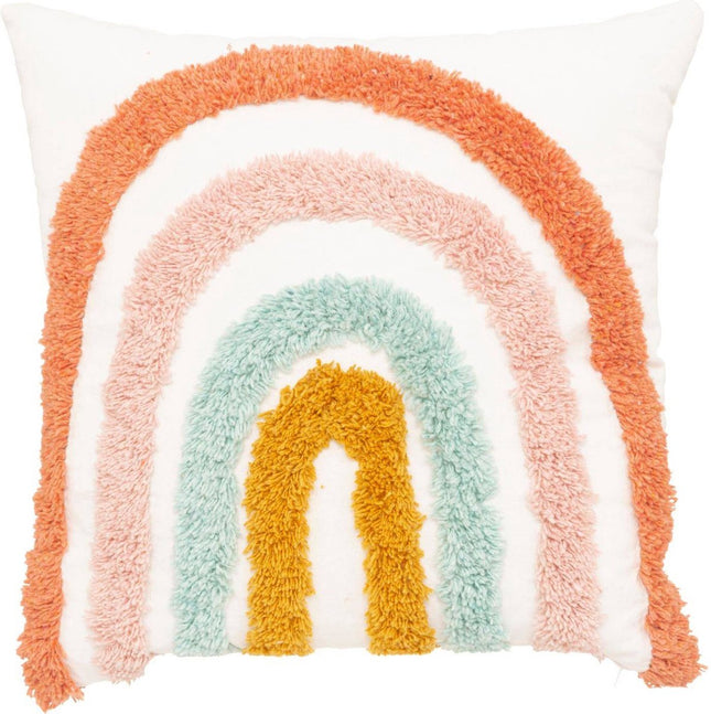 Atmosphera Kids Sierkussen Regenboog Tufte - 38 x 38 cm - Multi