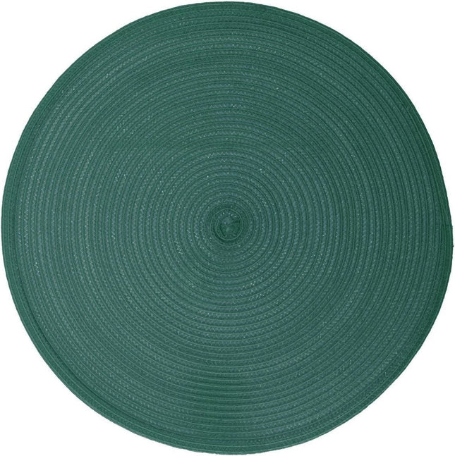 Secret de Gourmet ronde placemat emerald groen – gevlochten, Ø 38 cm