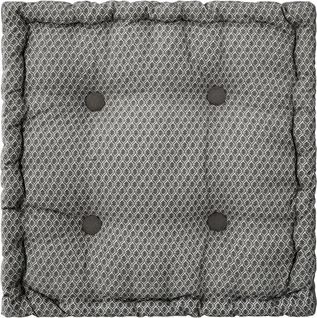Atmosphera vloerkussen Square grijs – matraskussen 40 x 40 x 8 cm, katoen