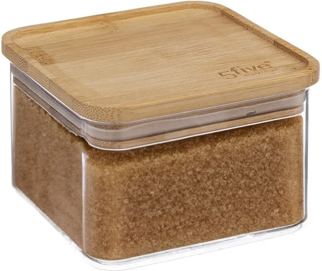 5Five - Pot de conservation cuisine - Berlino - plastique / bambou - 500 ml