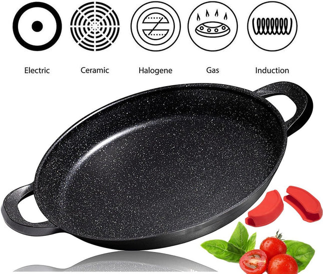 CUILINA paellapan 36 cm – Greblon-antiaanbaklaag met marmercoating, inductie – foto 2