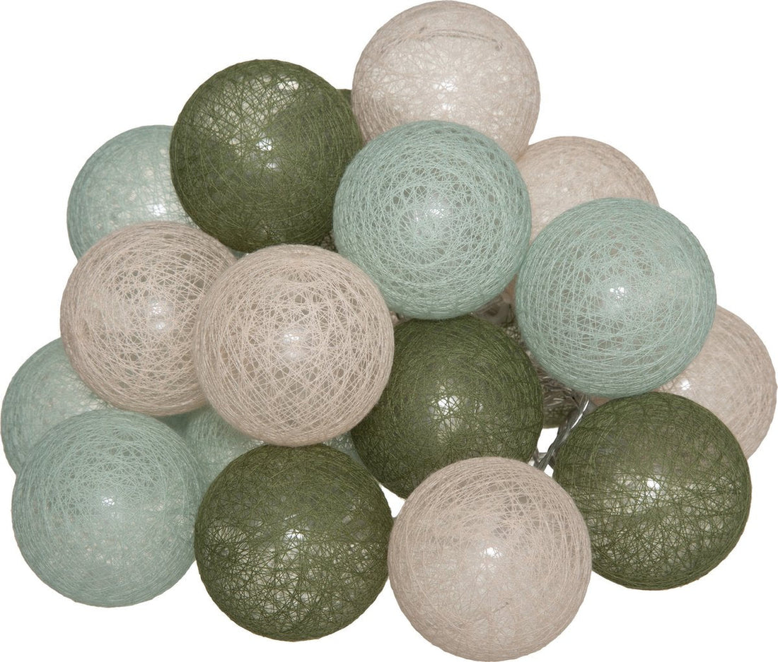 Atmosphera Lichterkette - 20 Leuchtkugeln Ø6 cm - Bunte Farbmischung - L435 cm
