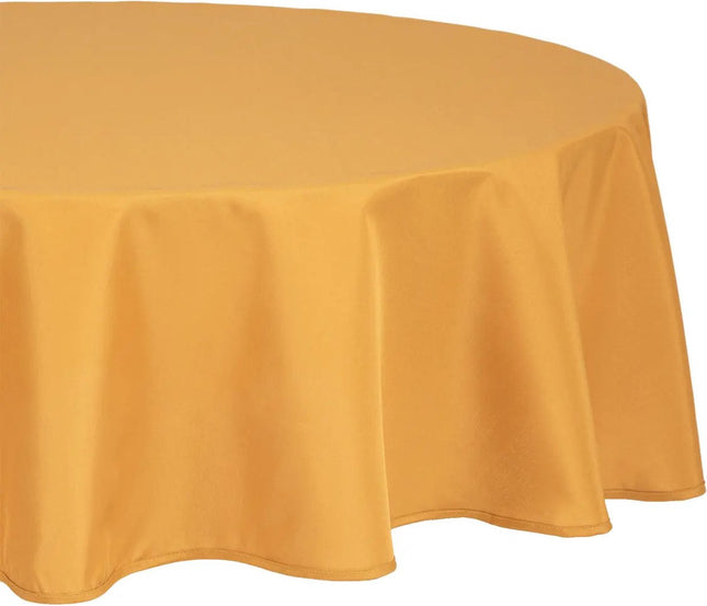 Atmosphera tafelkleed rond okergeel – Ø 180 cm, vlekbestendig polyester