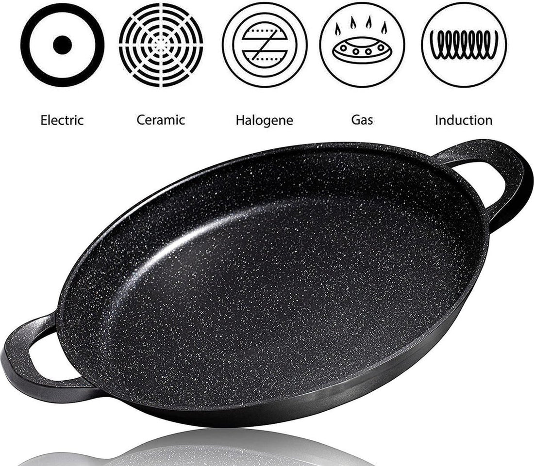 CUILINA paellapan 36 cm – Greblon-antiaanbaklaag met marmercoating, inductie